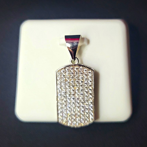 925 sterling silver pavé - silver, cz