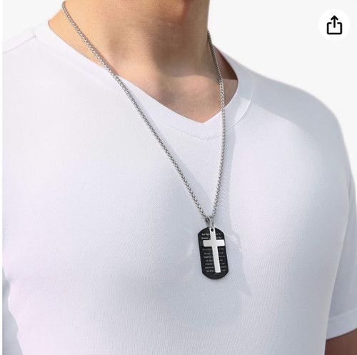 Dog tag cross - tag, necklace